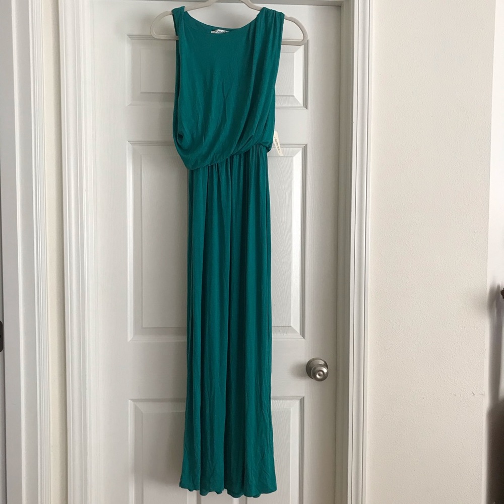 Forever21 Turquoise Jersey Maxi Dress